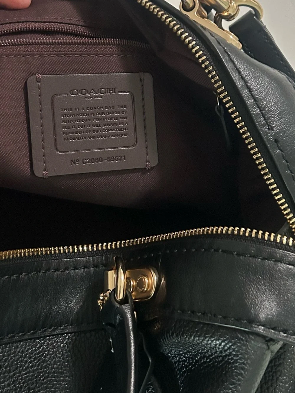 EUC Coach Lane Black Leather Satchel With Gold-Tone Hardware Dustbag Included - Picture 3 of 16